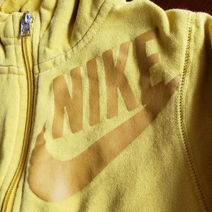 Nike Youth Yellow Zipper Jacket